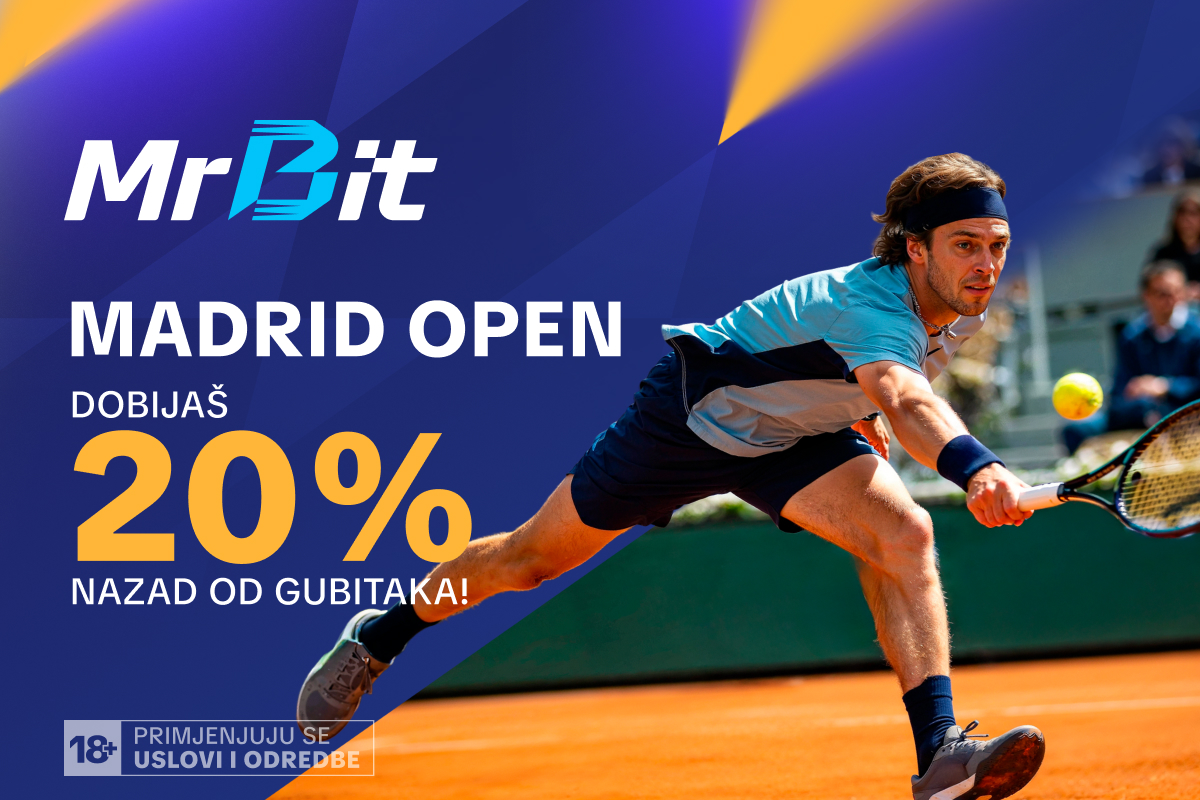 Madrid Open Freebet do 40 KM
